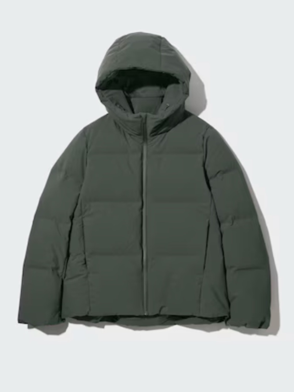 Uniqlo Seamless Down Parka in Olive XS